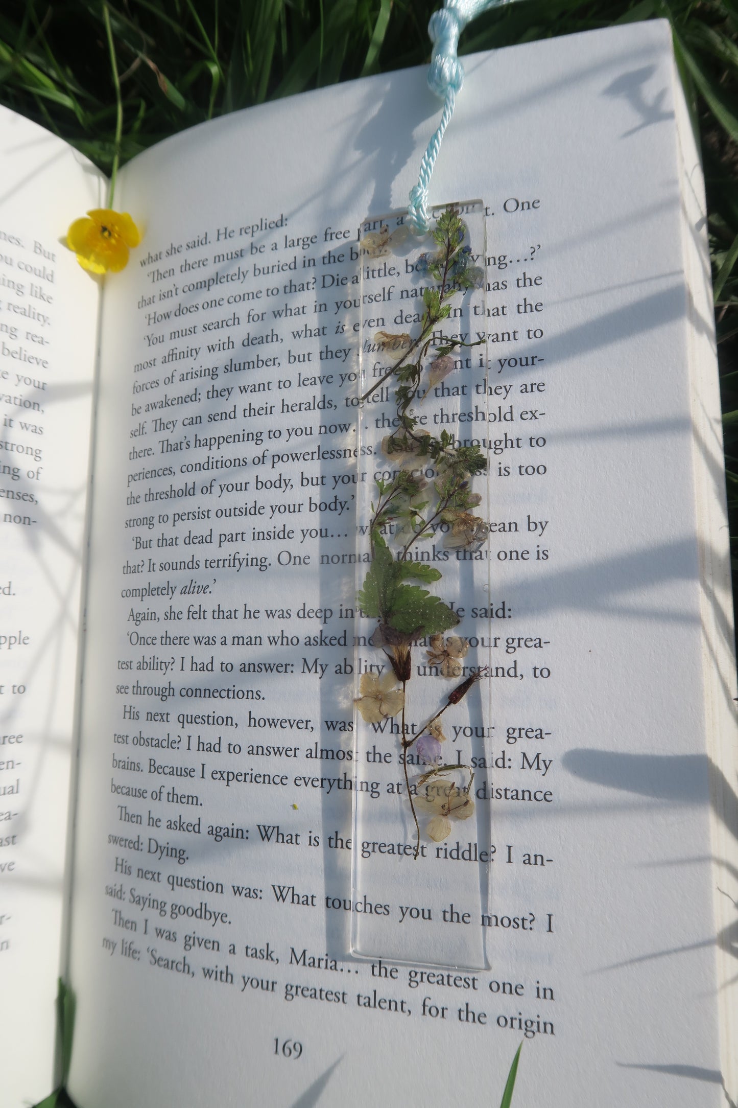 'Purple Wildflower' Resin Bookmark