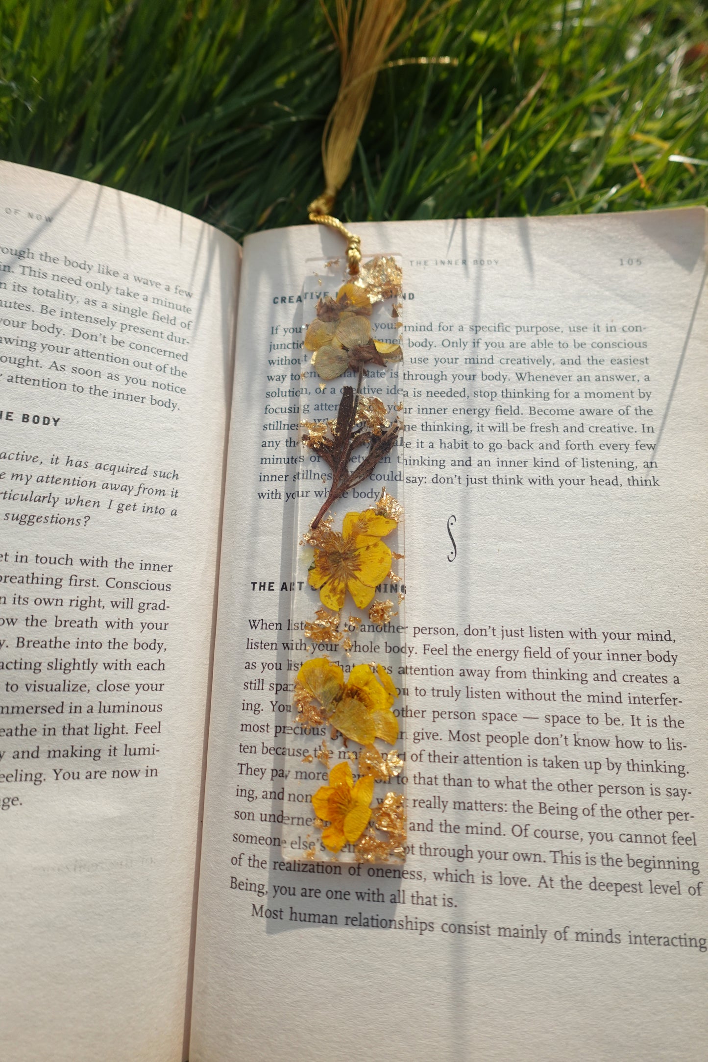 'Golden Buttercup' Resin Bookmark