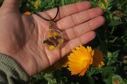 'Red Admiral' Resin Pendant