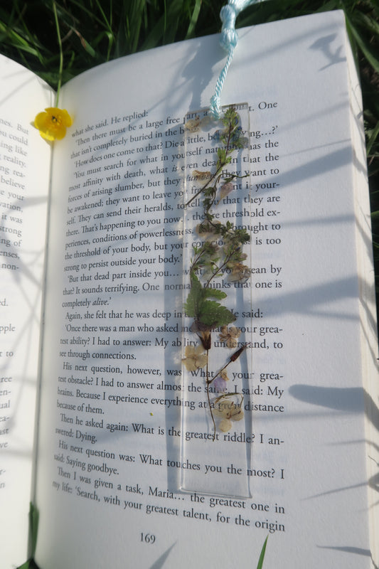'Purple Wildflower' Resin Bookmark