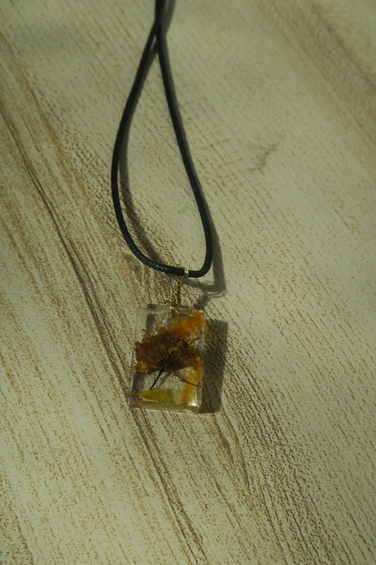 'Yellow Reverie' Resin Pendant