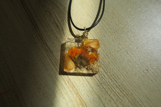 'Calendula' Resin Pendant