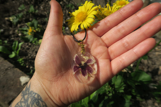 'Purple Nova' Resin Pendant