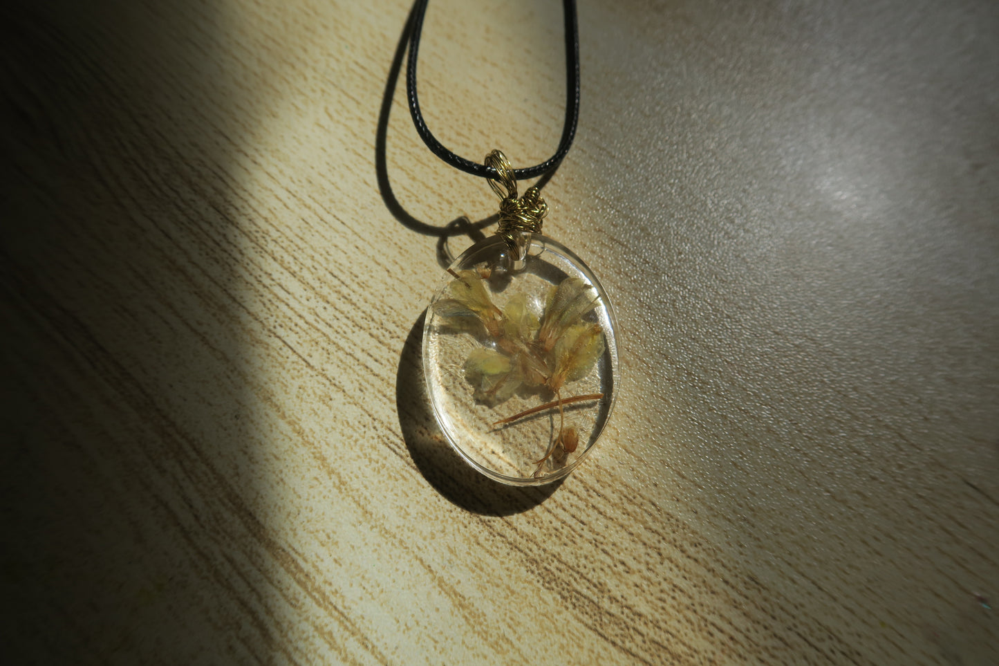 'Blue Wildflower' Resin Pendant